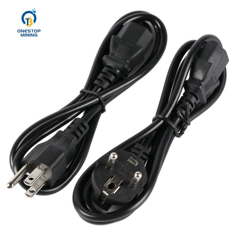 1.5m 1.8m 2m Asic Miner Parts Kabel Kabel PSU Untuk Penambang Elektronik